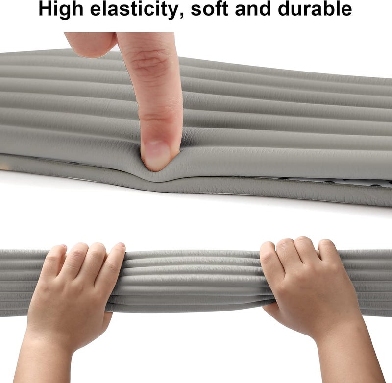 Dovesail Baby Proofing Edge Corner Protector, 16.4 ft Edge Guards Padding with 3M Adhesive, Extra-Wide Soft Rubber Foam Padding, Furniture,Sharp Edge Safety Corner Edge Bumper Guard-Gray - Image 4